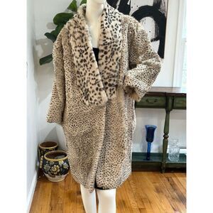 Thakoon Cheetah Print Goat Fur Coat